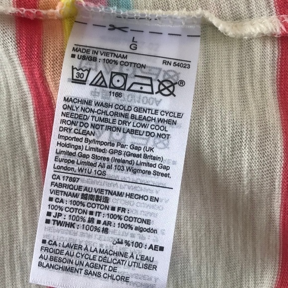 🌺GAP Multi Stripe Tee. NWT - Picture 5 of 6